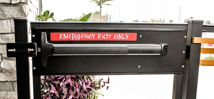 emergency push bar installation in Muscoy